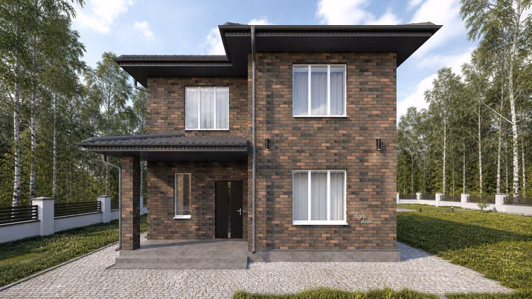 Проект дома А-131: 2 этажа, 131 м², 5 спален