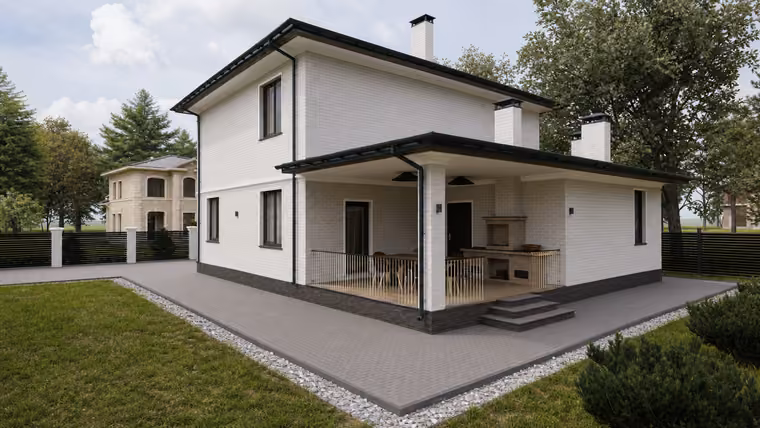 Проект дома А-271: 2 этажа, 271 м², 4 спальни