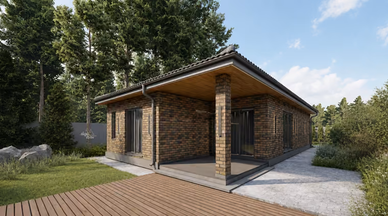 Проект дома Александрия 118: 1 этаж, 118 м², 3 спальни
