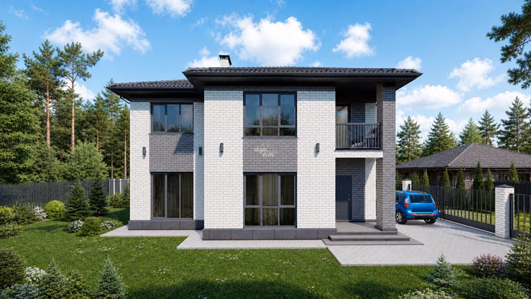 Проект дома Арбор 154: 2 этажа, 154 м², 4 спальни