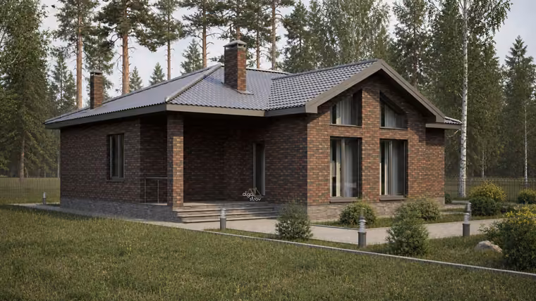Проект дома AS-123: 1 этаж, 123 м², 3 спальни