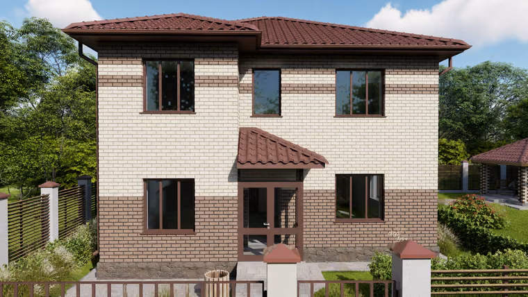 Проект дома Бордос 164: 2 этажа, 164 м², 4 спальни