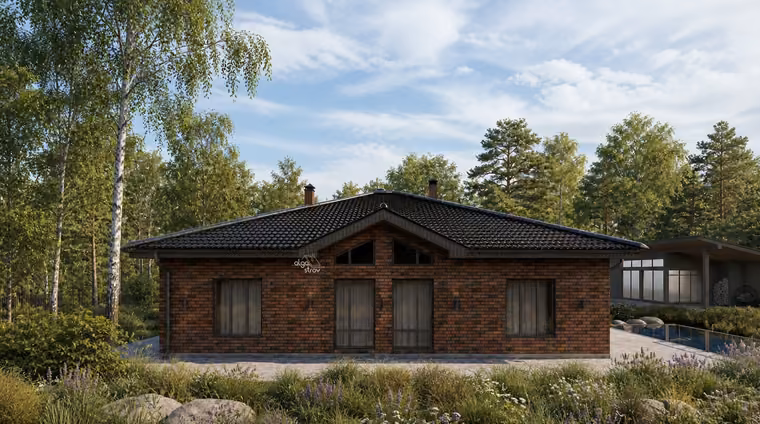 Проект дома Дубовая-АР 164: 1 этаж, 164 м², 3 спальни
