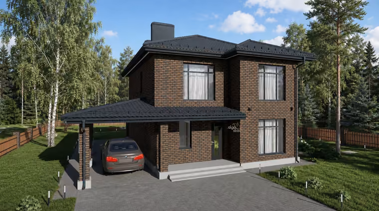 Проект дома Мюнхен 212: 2 этажа, 212 м², 4 спальни