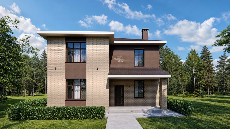 Проект дома Райд 197: 2 этажа, 197 м², 4 спальни