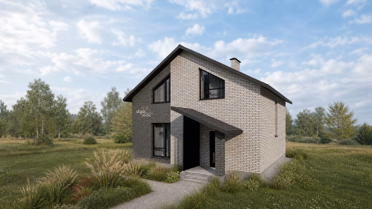 Проект дома Регинка 124: 2 этажа, 124 м², 3 спальни