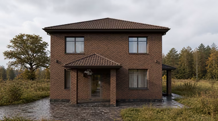Проект дома Заречье 136: 2 этажа, 136 м², 3 спальни